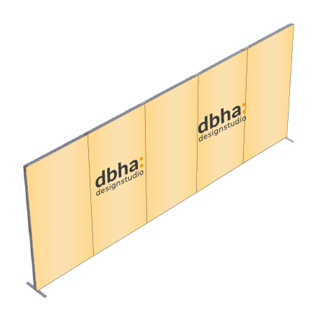 FASTFRAME™ gerade Wand | 5 Module | mit Druck