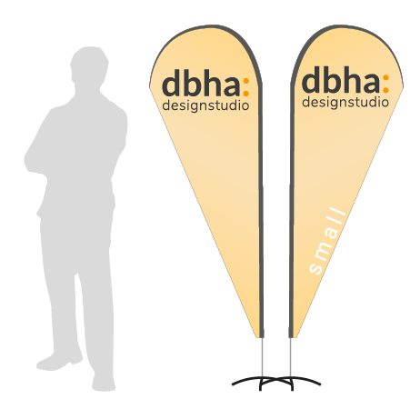 Beachflag Drop | Small (210 cm) | beidseitig bedruckt