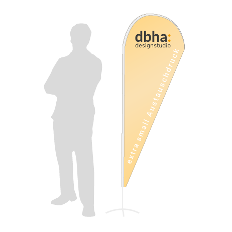 Beachflag Drop Austauschdruck | Extra Small (189 cm) | einseitig bedruckt