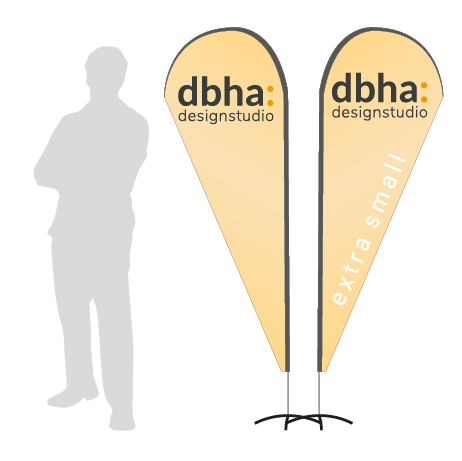 Beachflag Drop | Extra Small (189 cm) | beidseitig bedruckt