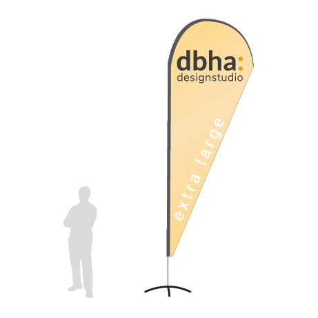 Beachflag Drop | Extra Large (460 cm) | einseitig bedruckt