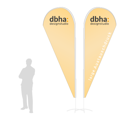 Beachflag Drop Austauschdruck | Large (350 cm) | beidseitig bedruckt