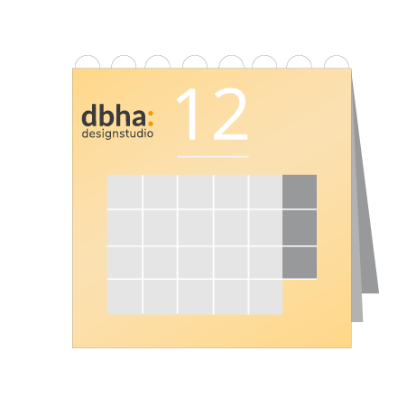 12 Blatt Wandkalender mit Deckblatt
