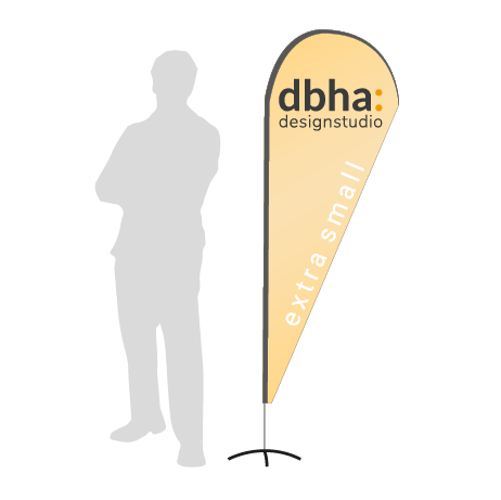 Beachflag Drop | Extra Small (189 cm) | einseitig bedruckt