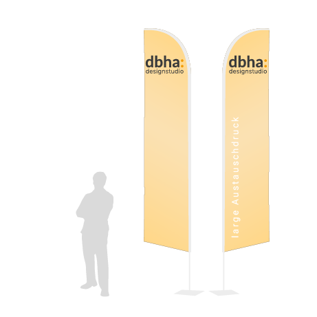 Beachflag Wind Austauschdruck | Large (400 cm) | beidseitig bedruckt