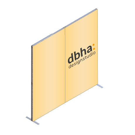 FASTFRAME™ gerade Wand | 2 Module | mit Druck