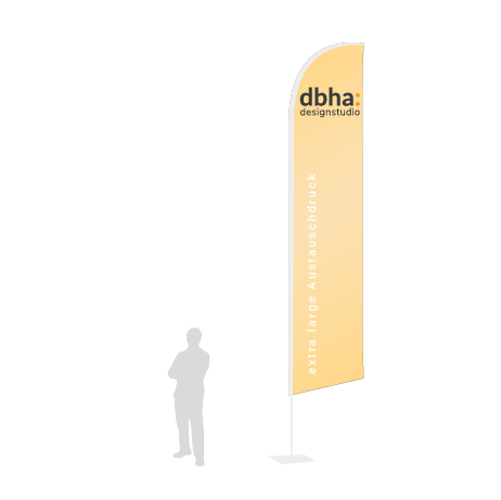 Beachflag Wind Austauschdruck | Extra Large (490 cm) | einseitig bedruckt